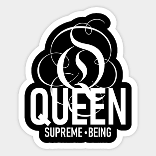 Queen Supreme Being (white) Sticker